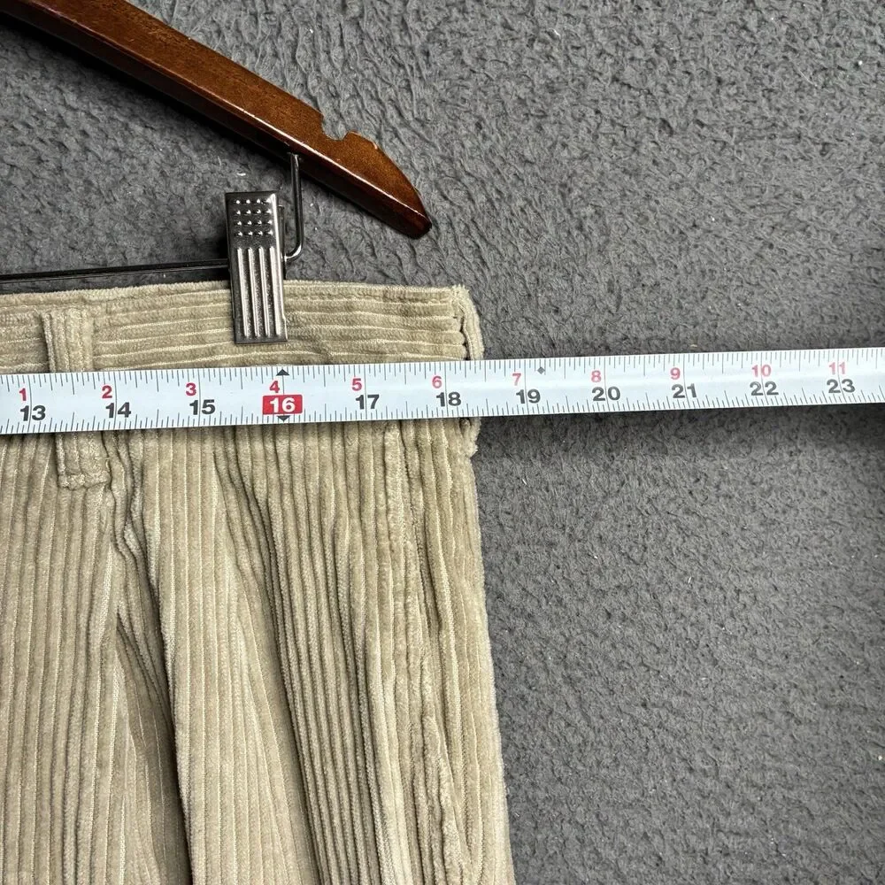 Vintage 90'S Dockers Khakis corduroy pants two-pleat wide wale men's size 36x32